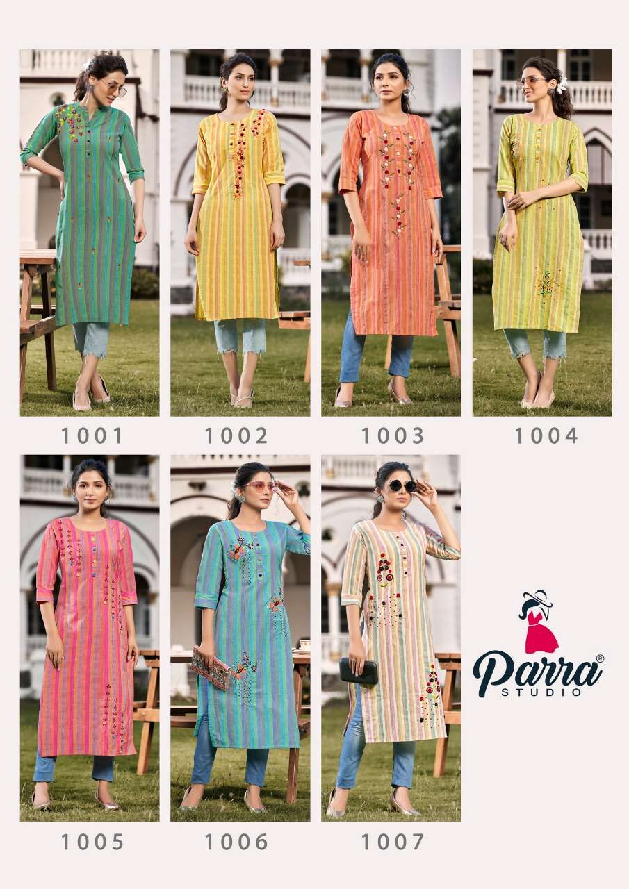 Parra Studio-Mastani Vol 1-Cotton-HandWork-Mirror-Work-Kurti-Collage